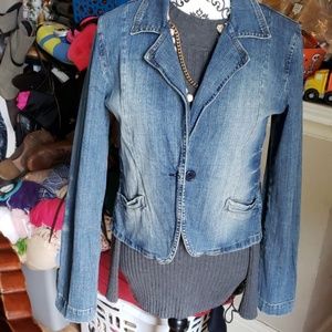 Hydraulic denim blazer size largebut run small